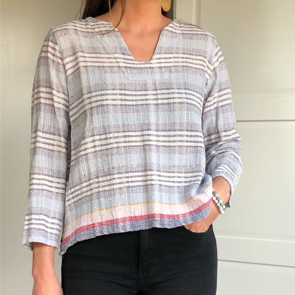 Xirena blue striped top